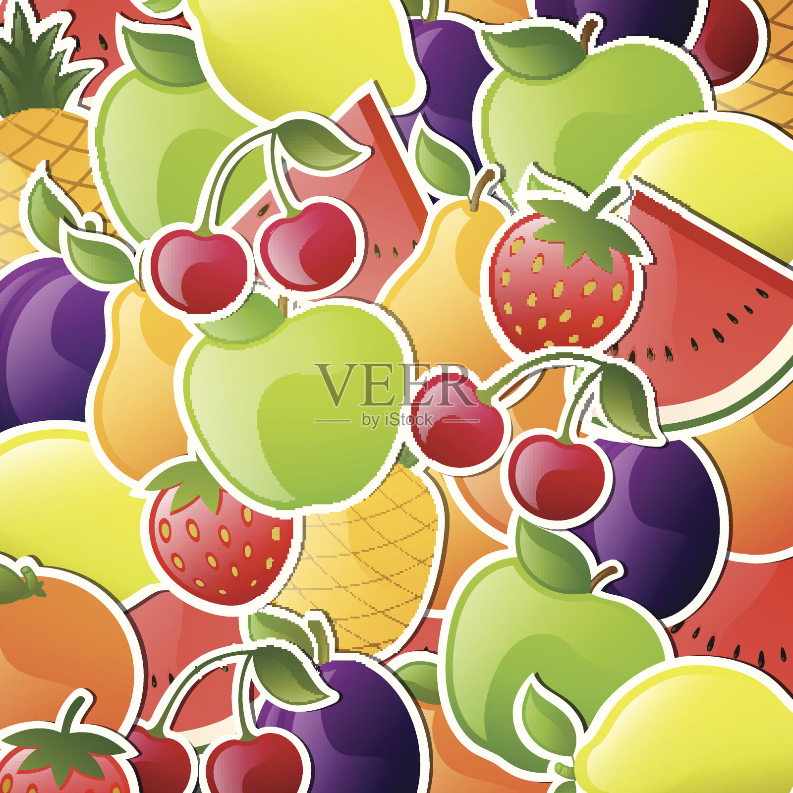 矢量水果背景插画图片素材