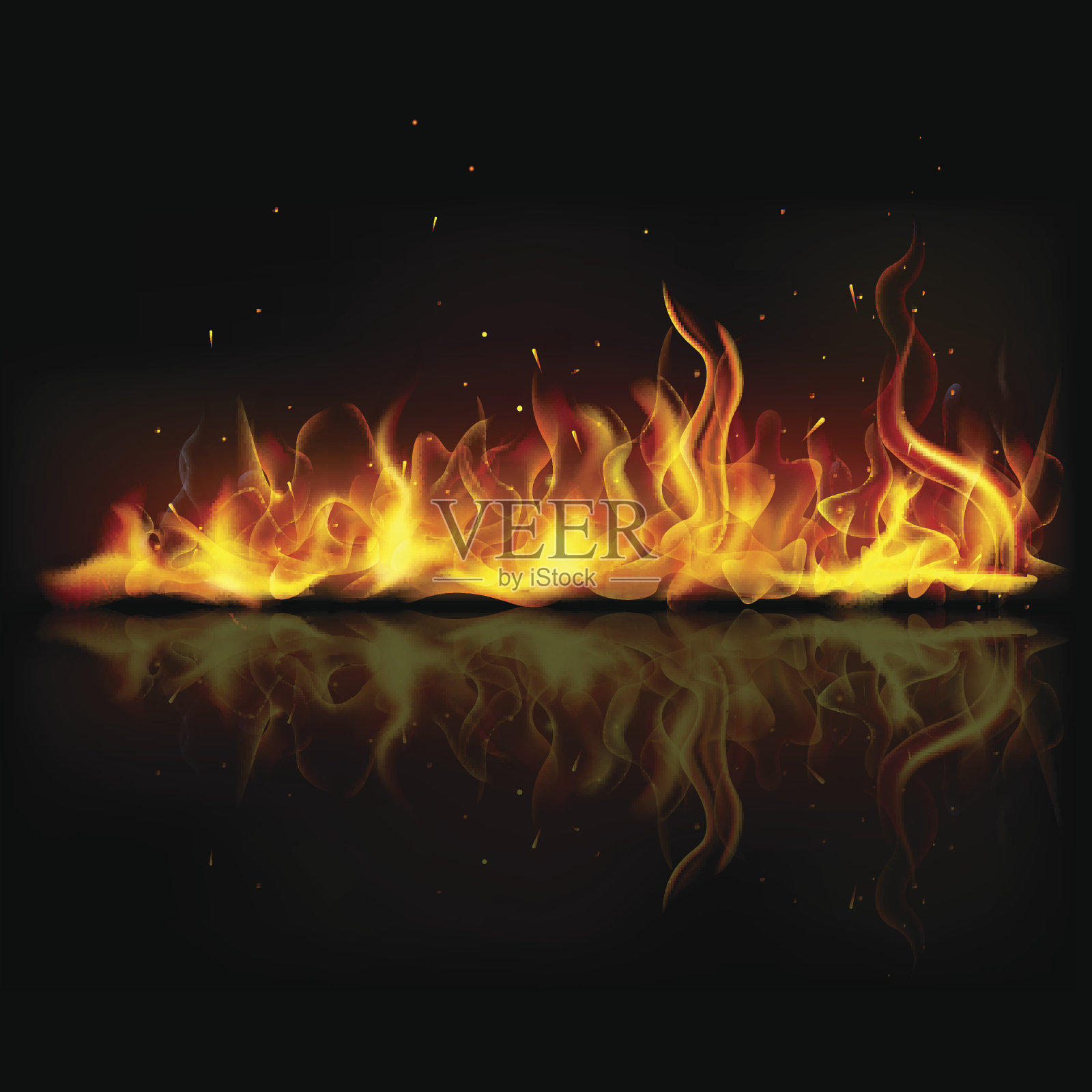 火焰燃烧的火设计元素图片