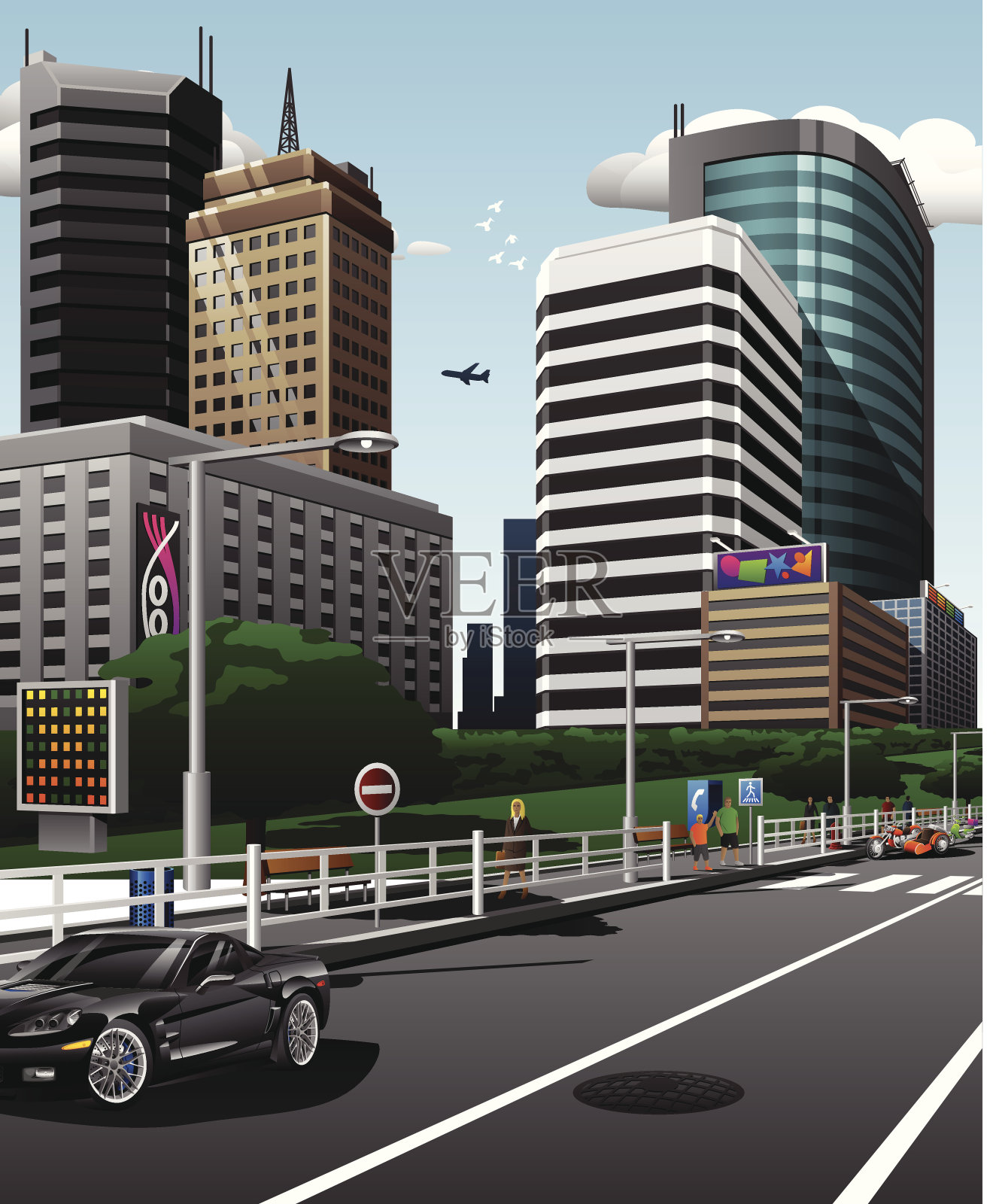 城市——插图插画图片素材