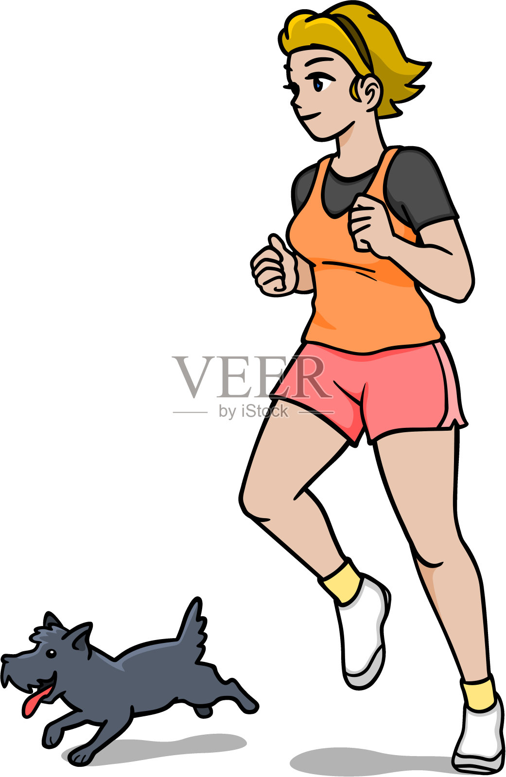 女性慢跑者设计元素图片
