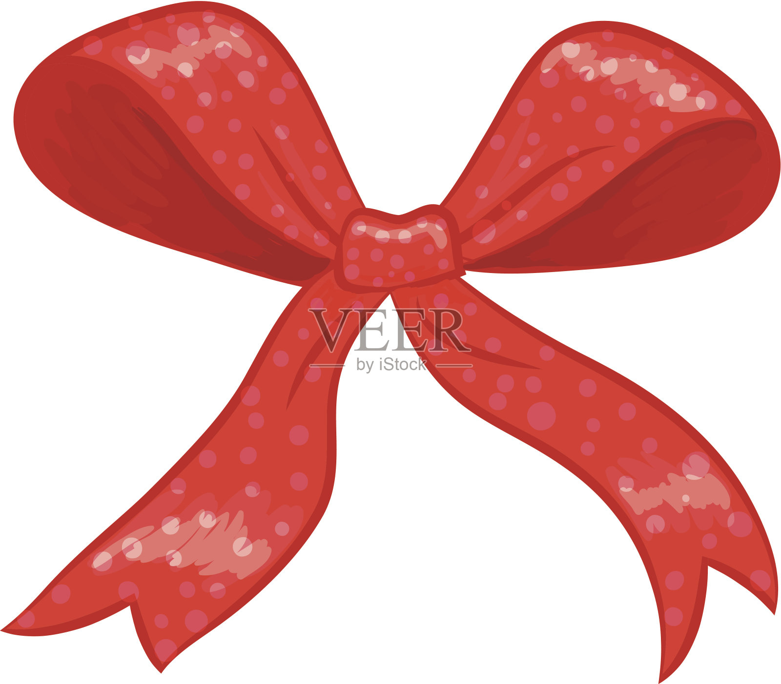 红色礼物弓设计元素图片