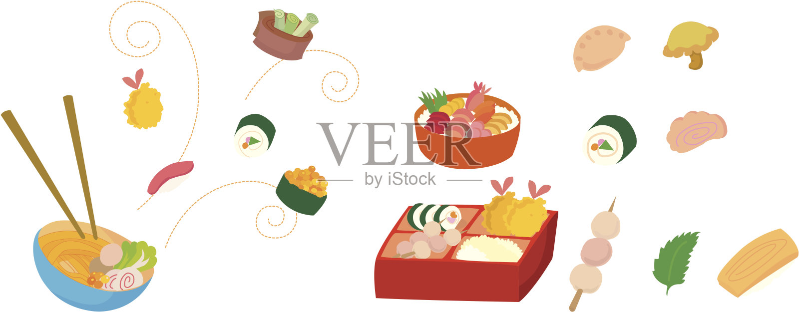 日本食品插画图片素材