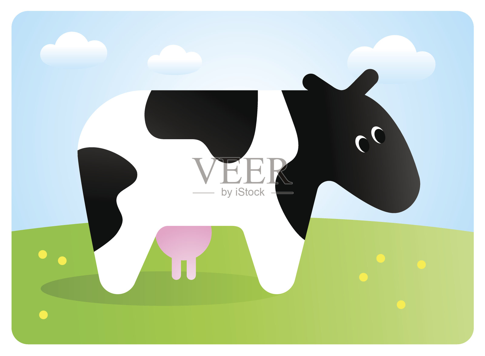 有趣的牛设计元素图片