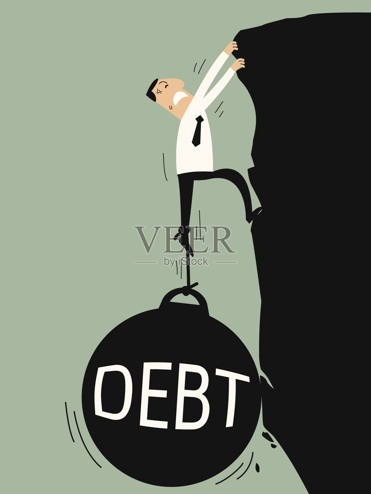 债务降低插画图片素材