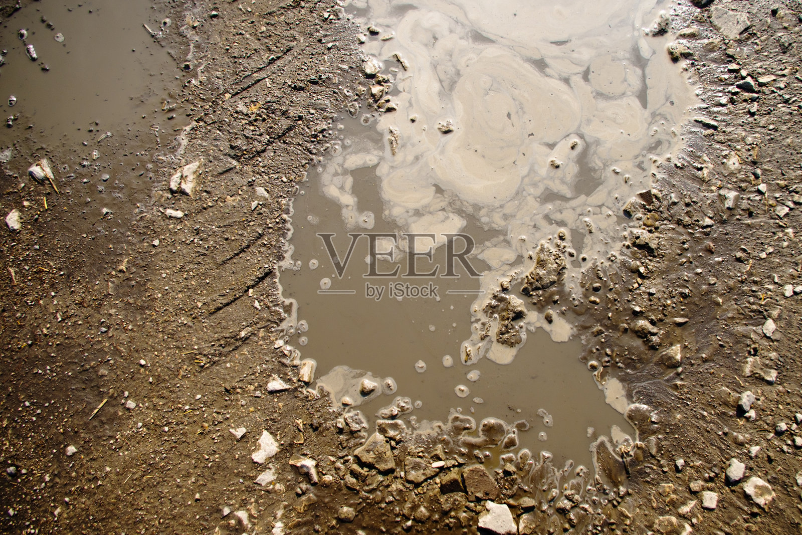水坑和泥的质地照片摄影图片