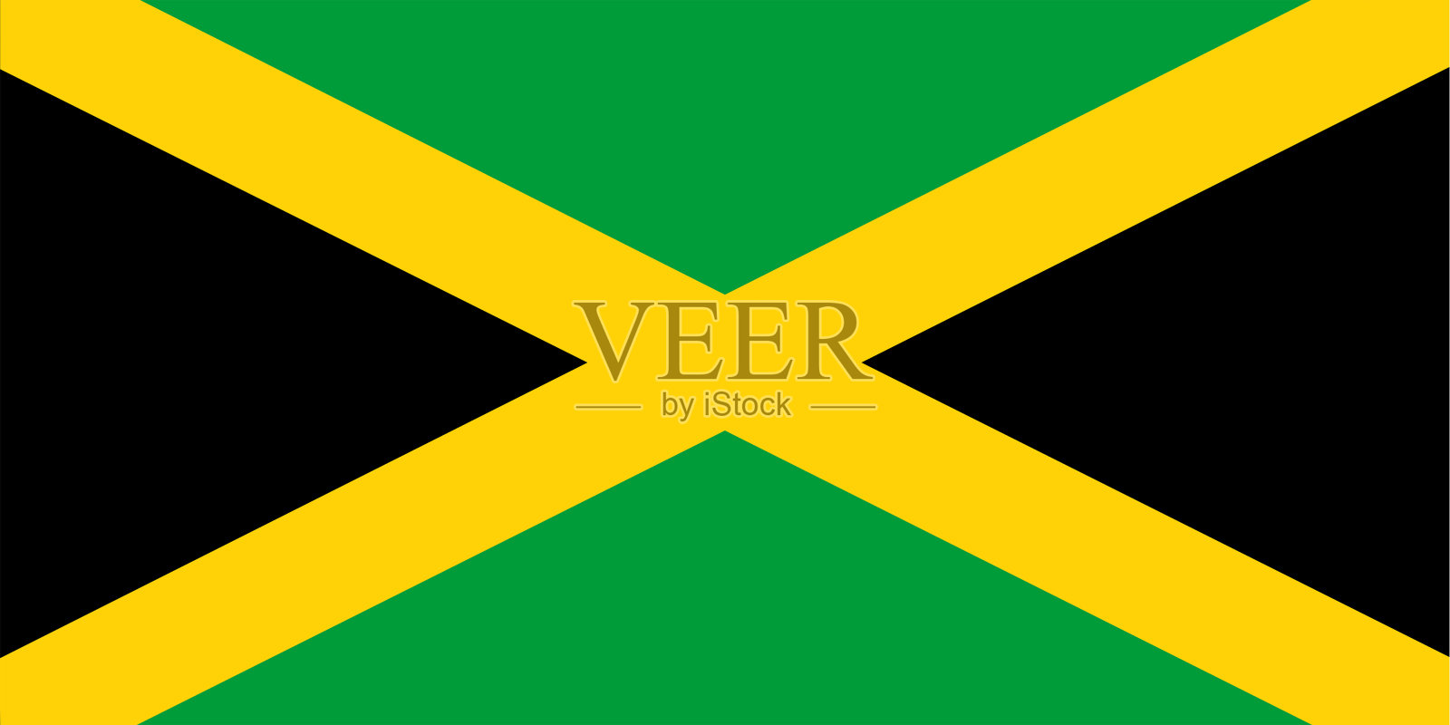 牙买加国旗。插画图片素材