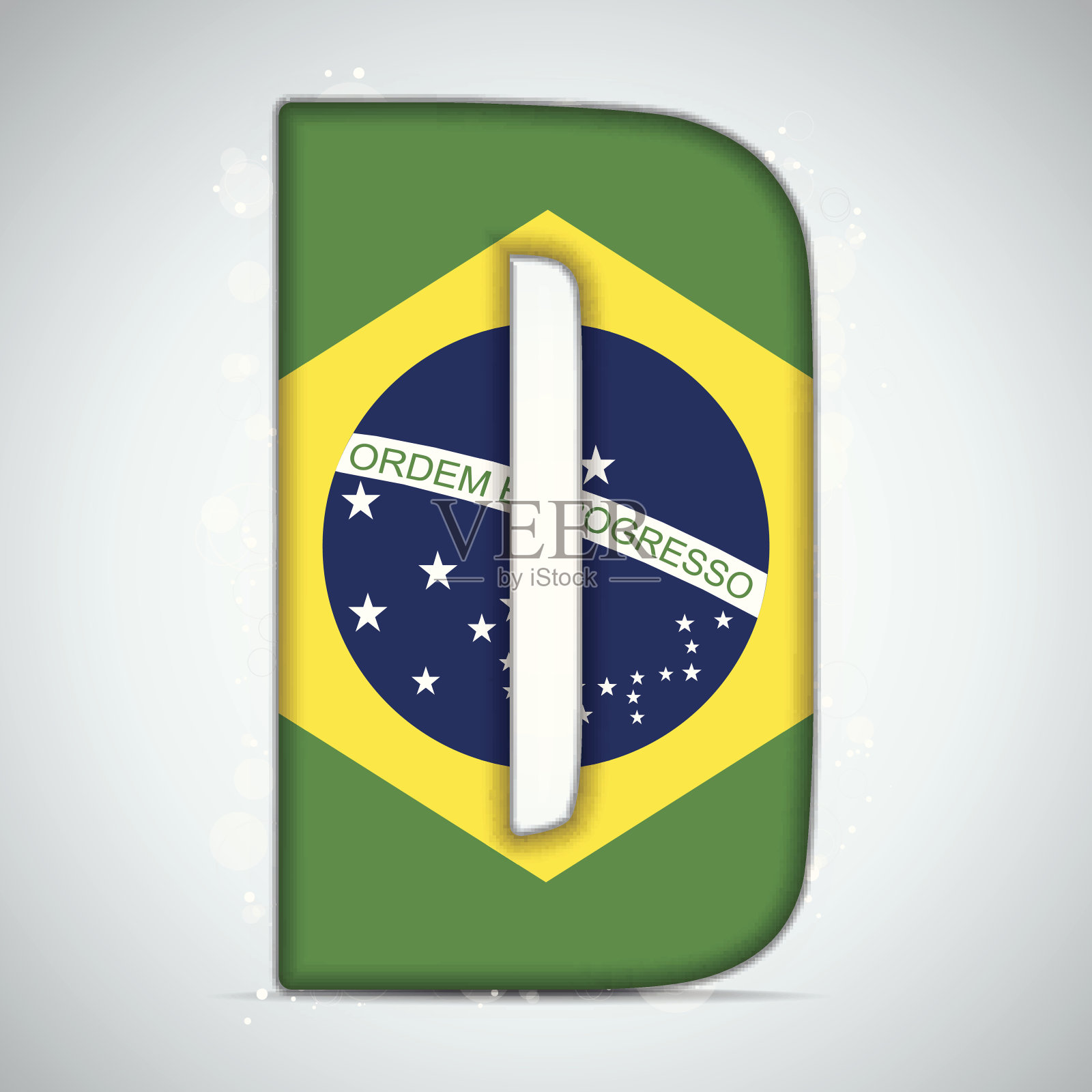 巴西字母字母插画图片素材
