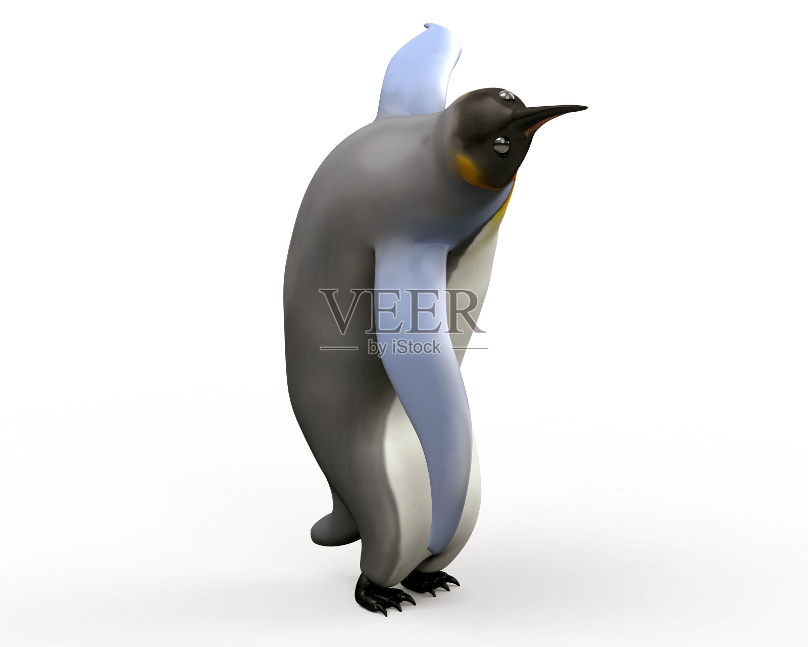 帝企鹅孤立在白色背景上设计元素图片