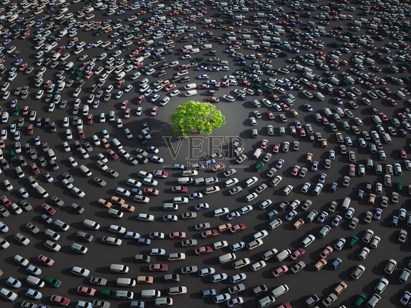 绿树环绕着汽车照片摄影图片