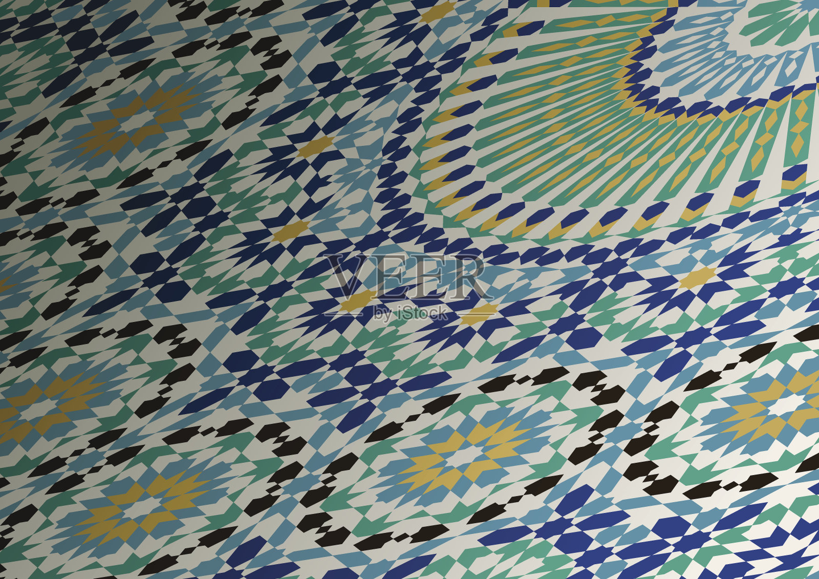 基于传统摩洛哥装饰的抽象色彩背景。插画图片素材