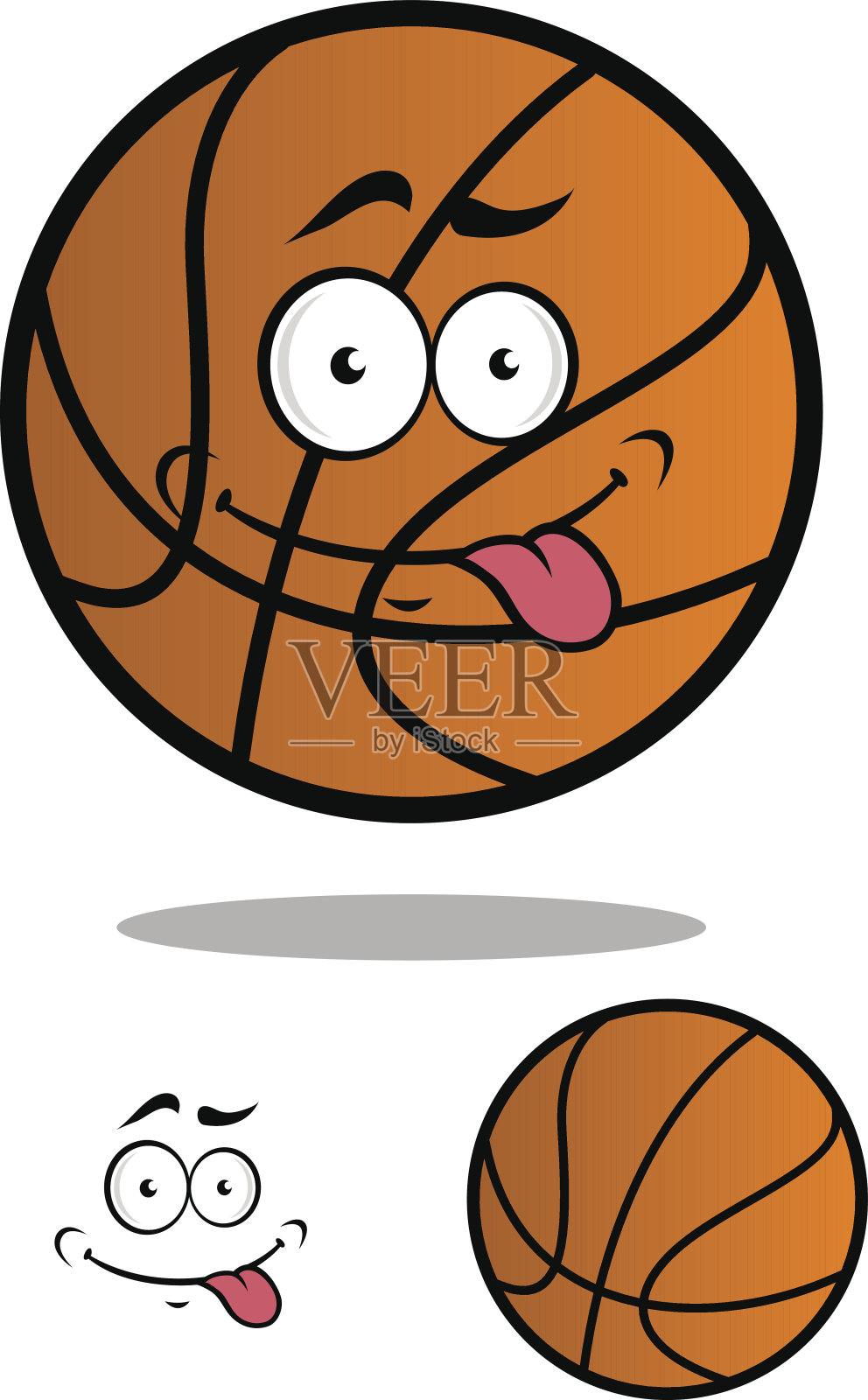 有趣的卡通篮球插画图片素材