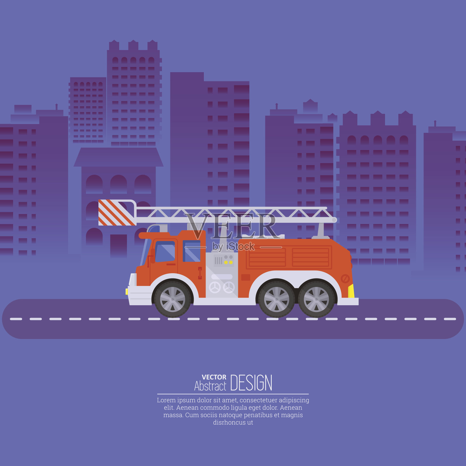 消防车插画图片素材