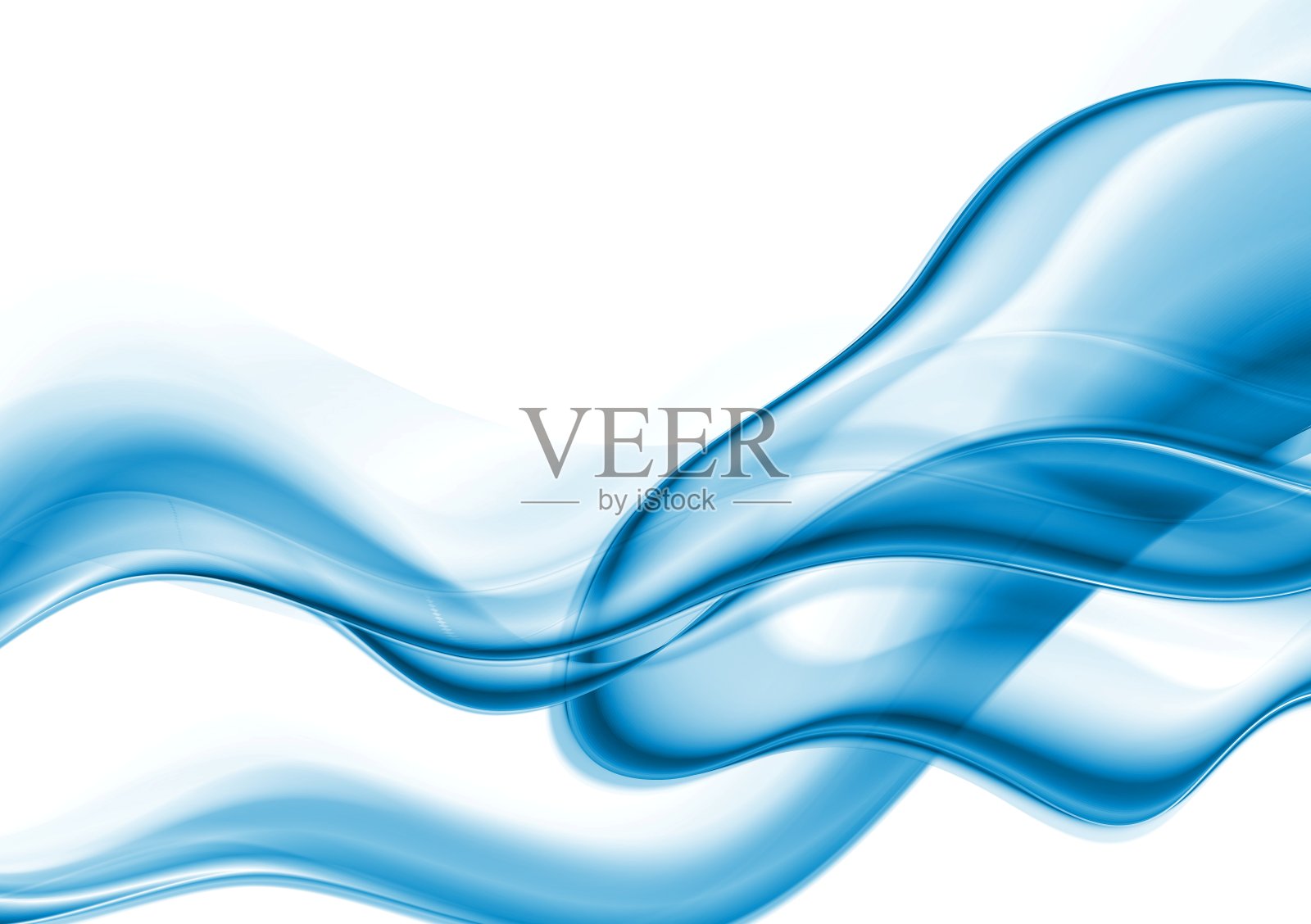 明亮的蓝色波浪抽象背景插画图片素材