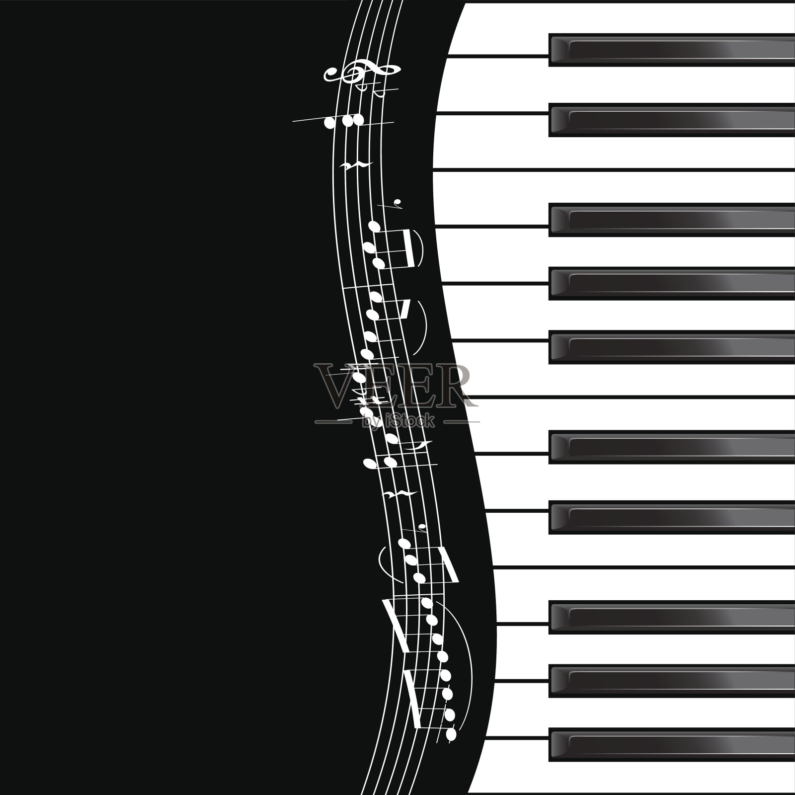 钢琴模板设计元素图片