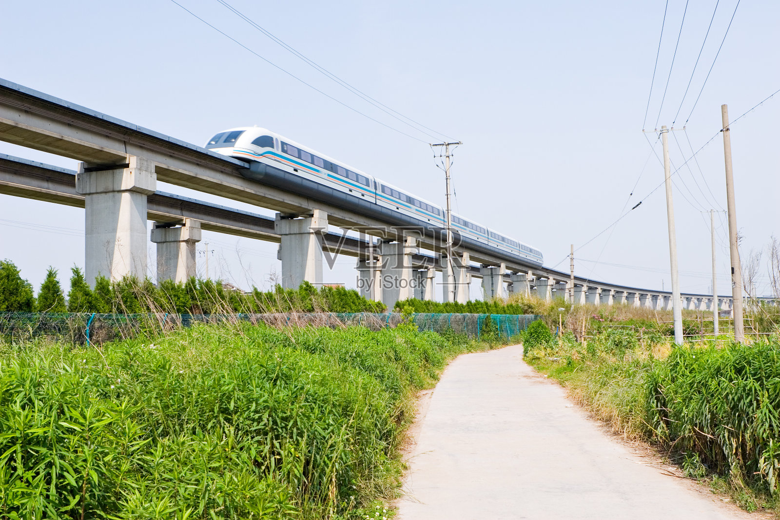 上海:磁悬浮列车以最高速度行驶照片摄影图片