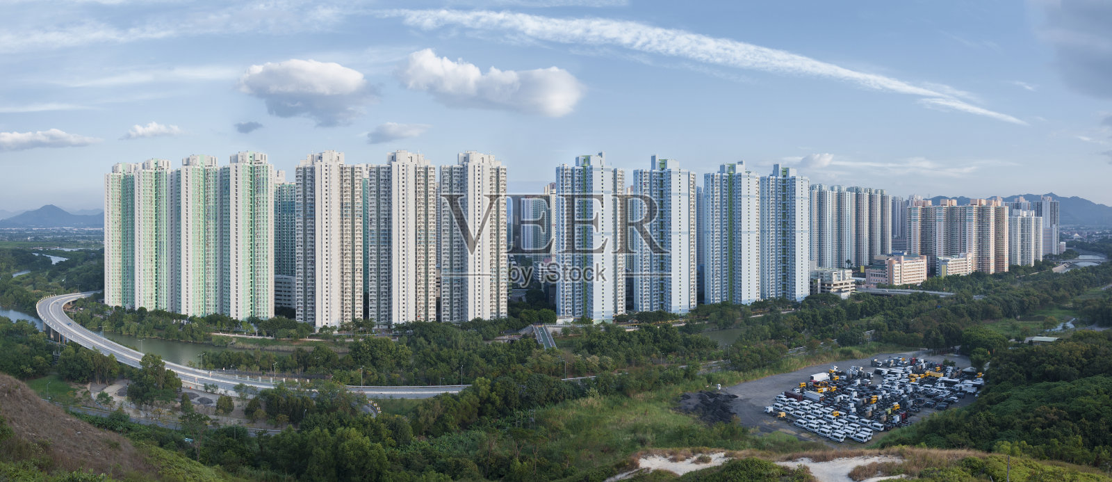 香港的住宅楼宇照片摄影图片
