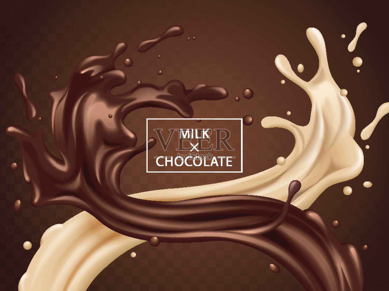 牛奶巧克力插画图片素材