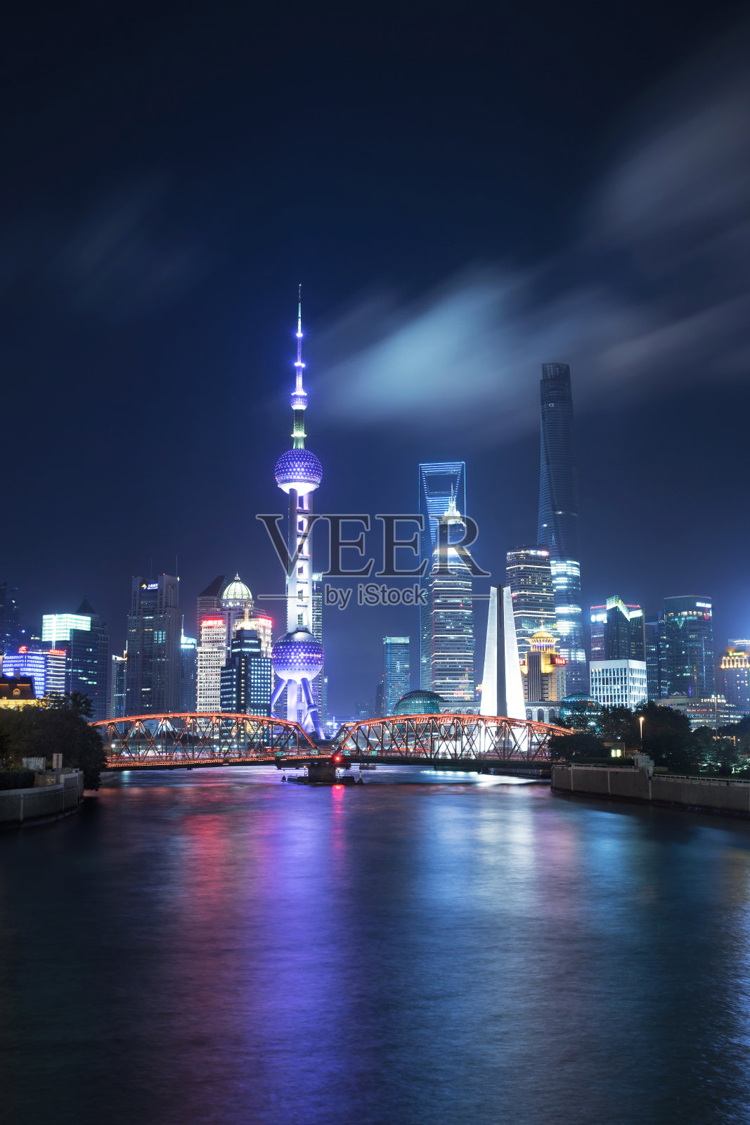 上海现代都市夜景照片摄影图片