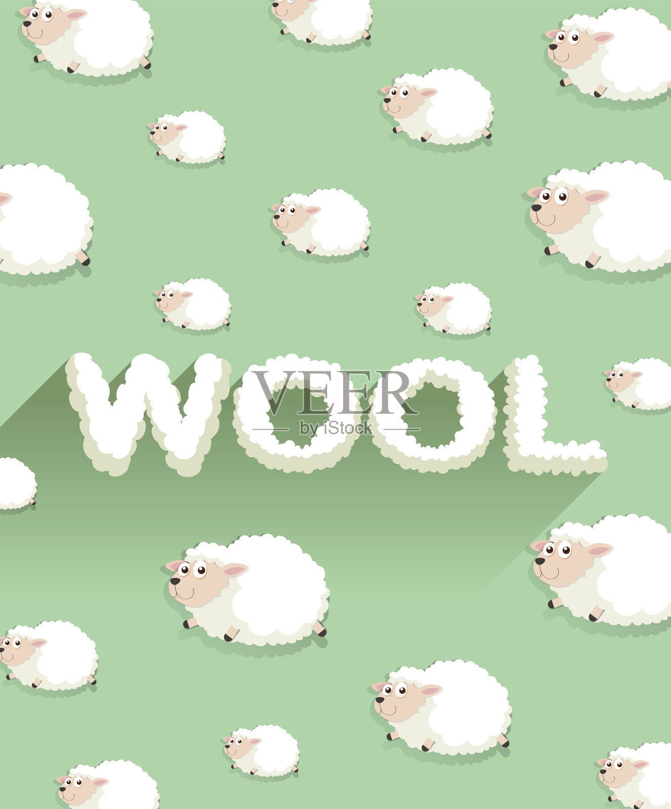 绵羊背景纸设计插画图片素材