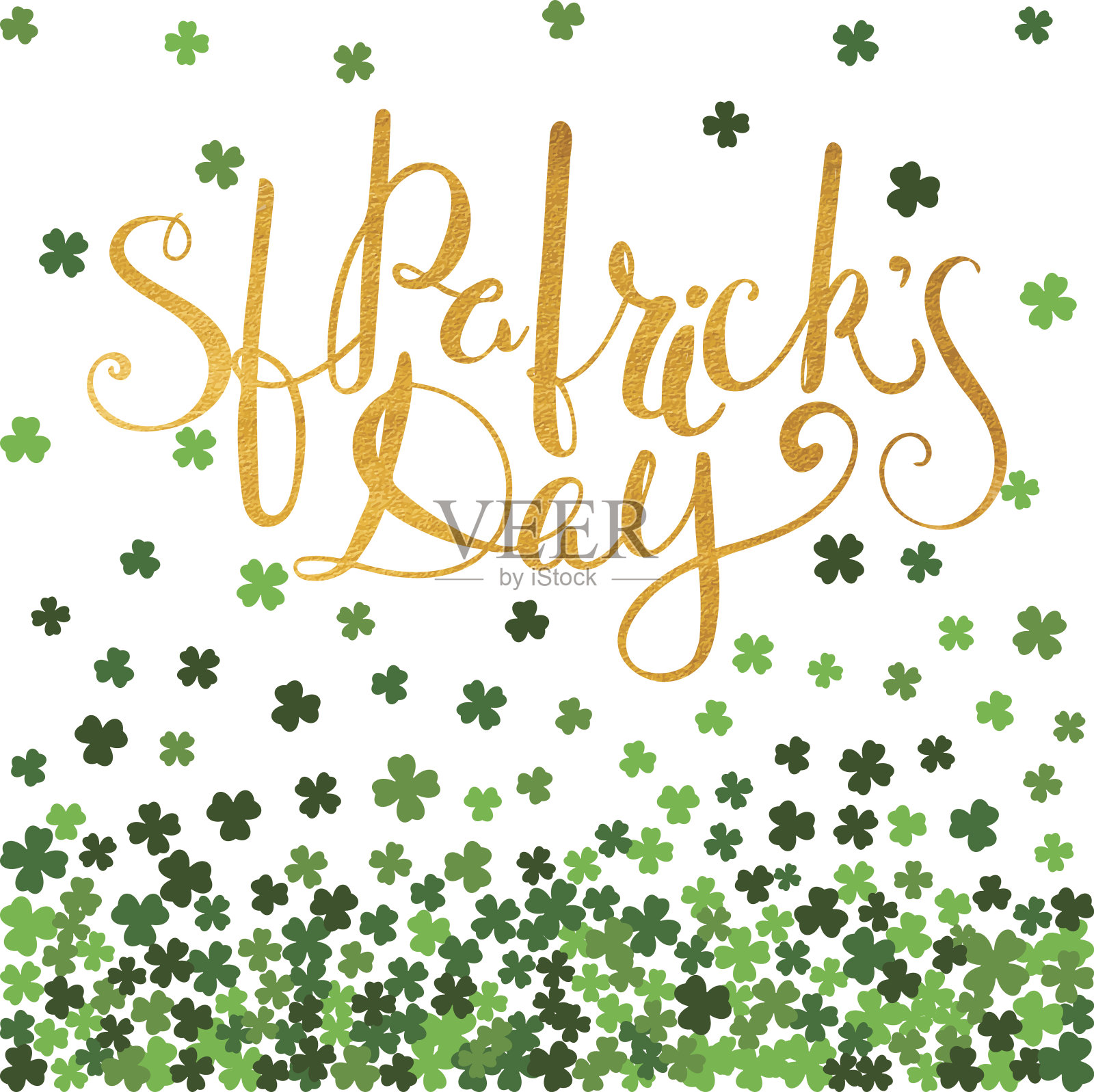 用爱尔兰金字来表示圣帕特里克节。设计元素图片