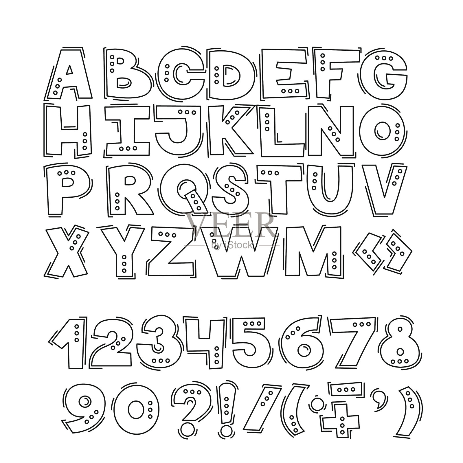 从A到Z的拉丁字母设计元素图片