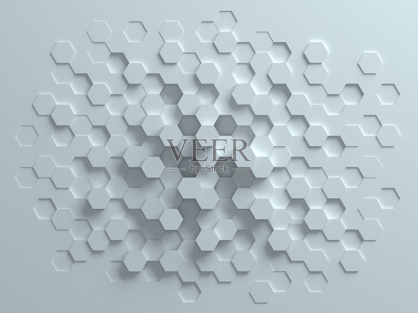 六角形抽象3d背景插画图片素材