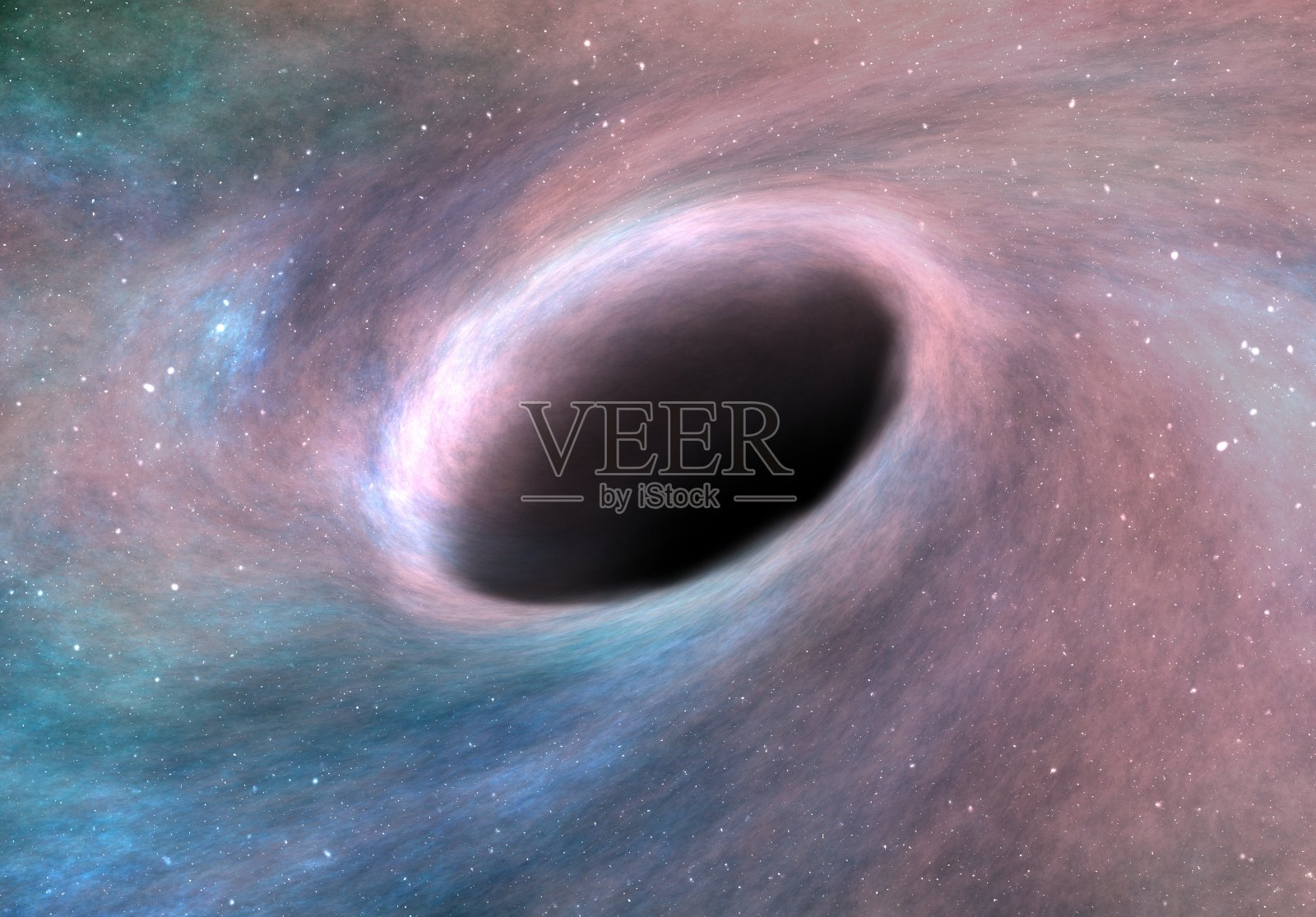 黑洞的奇点正在吞噬星云中的物质照片摄影图片