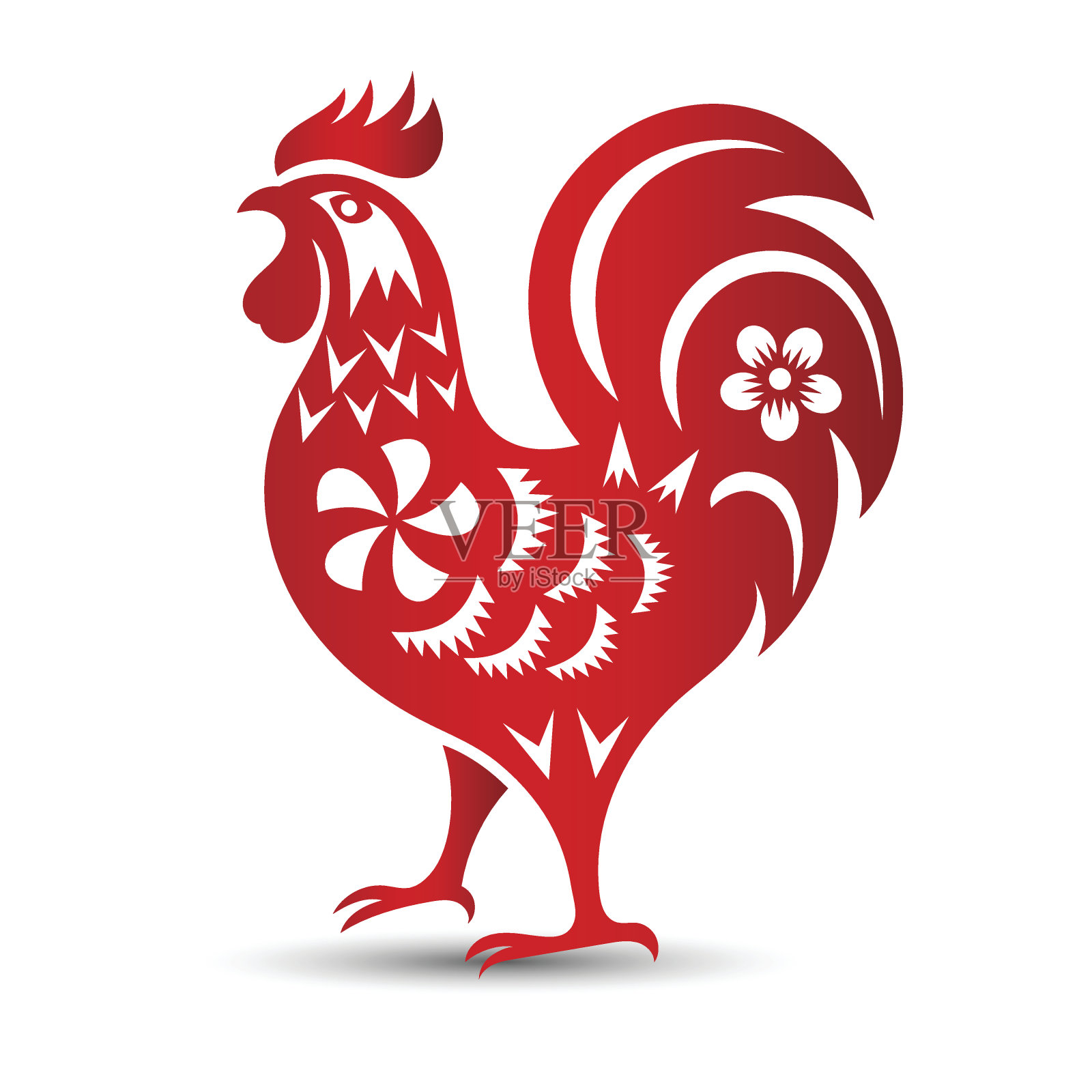 中国的公鸡插画图片素材