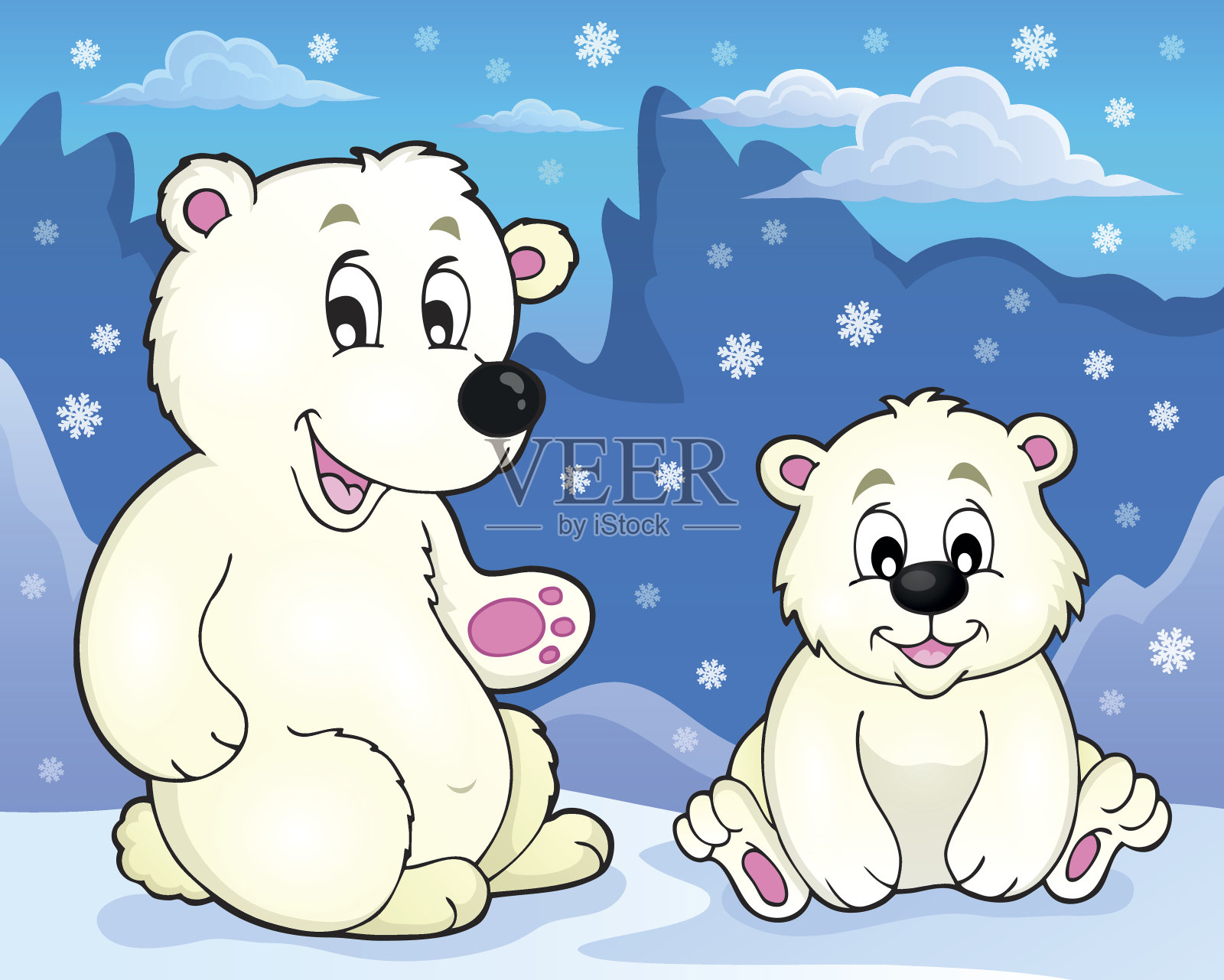 北极熊主题图片2插画图片素材