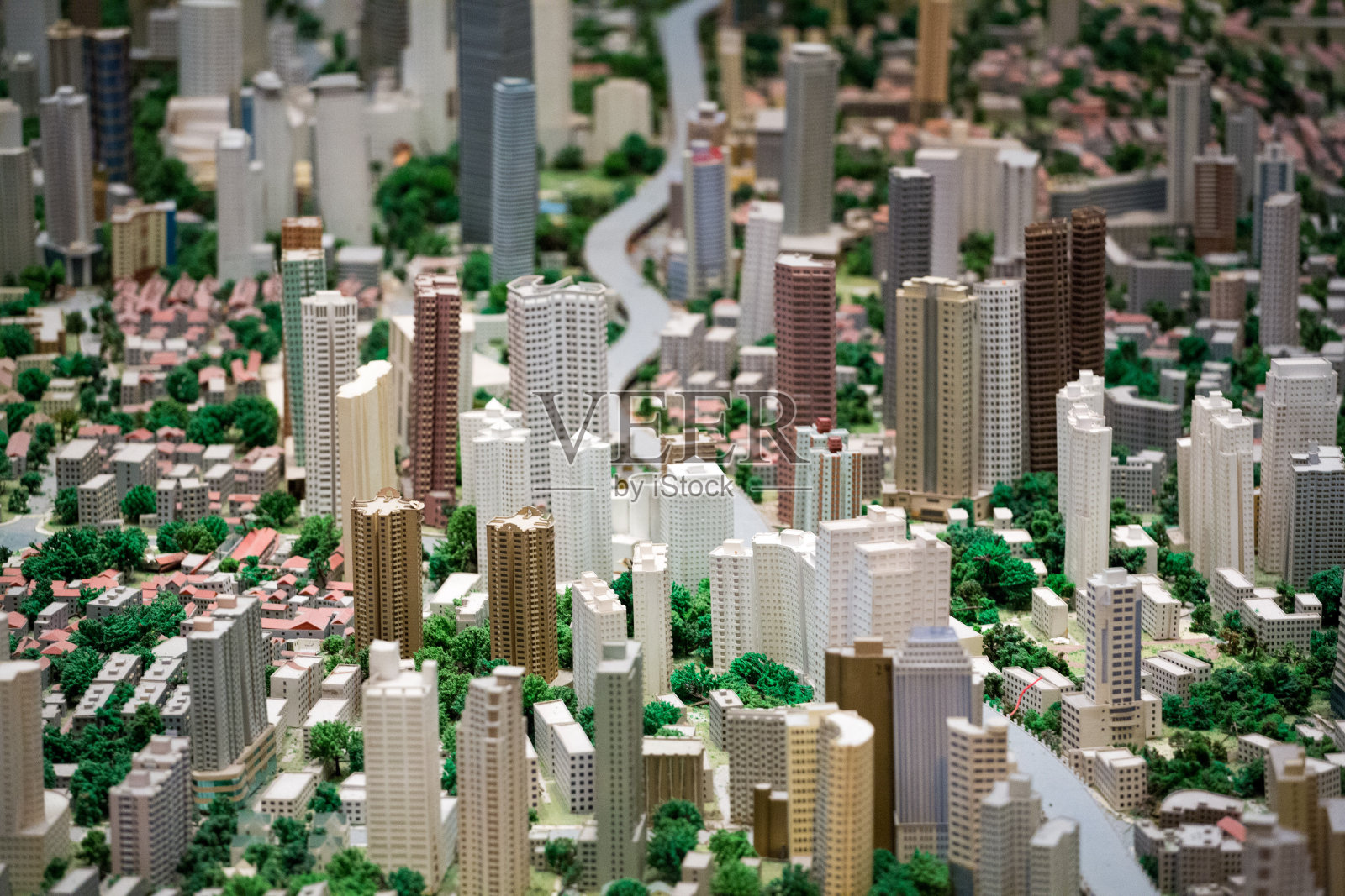 上海城市的三维模型照片摄影图片