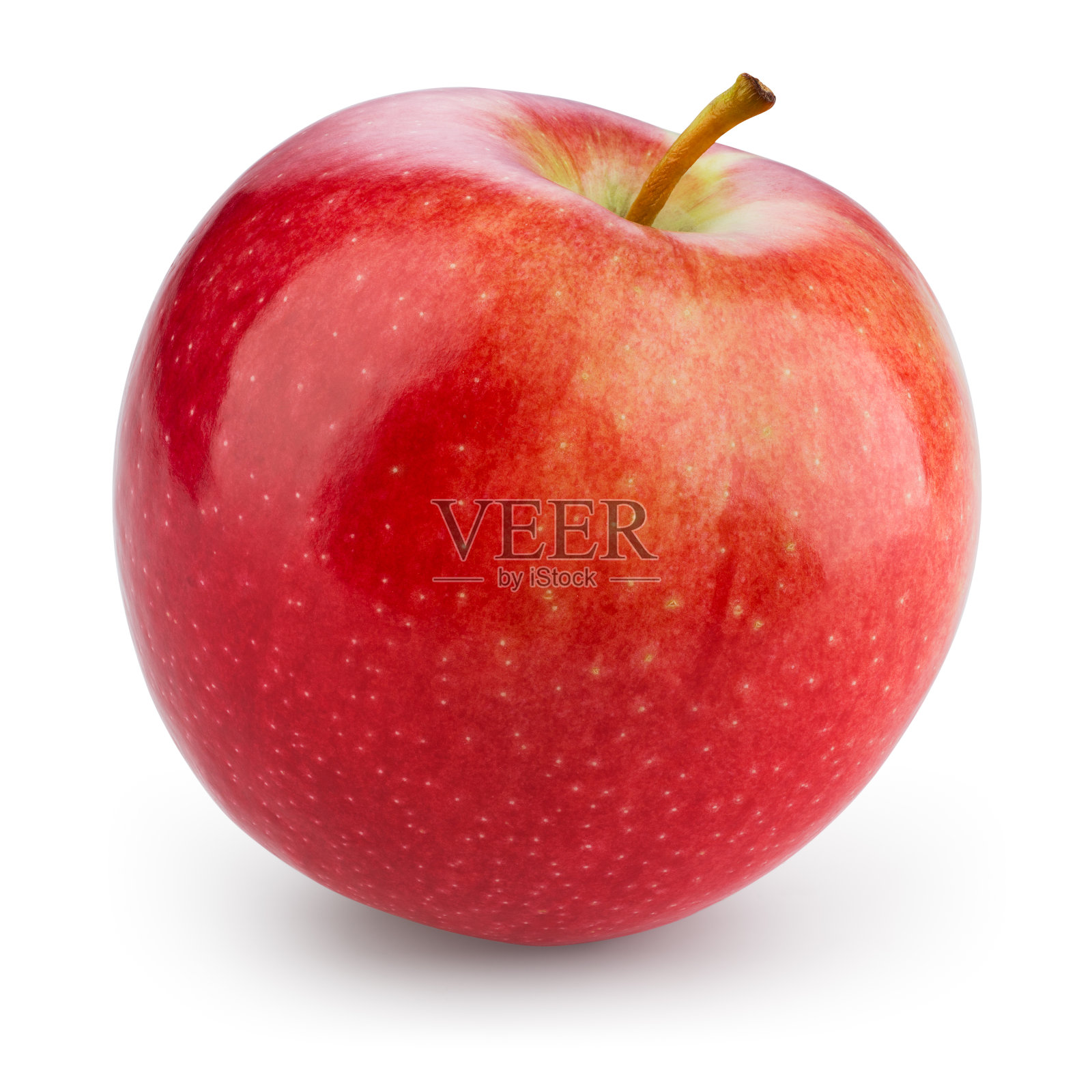 新鲜的红苹果，孤立在白色上。与剪切路径照片摄影图片