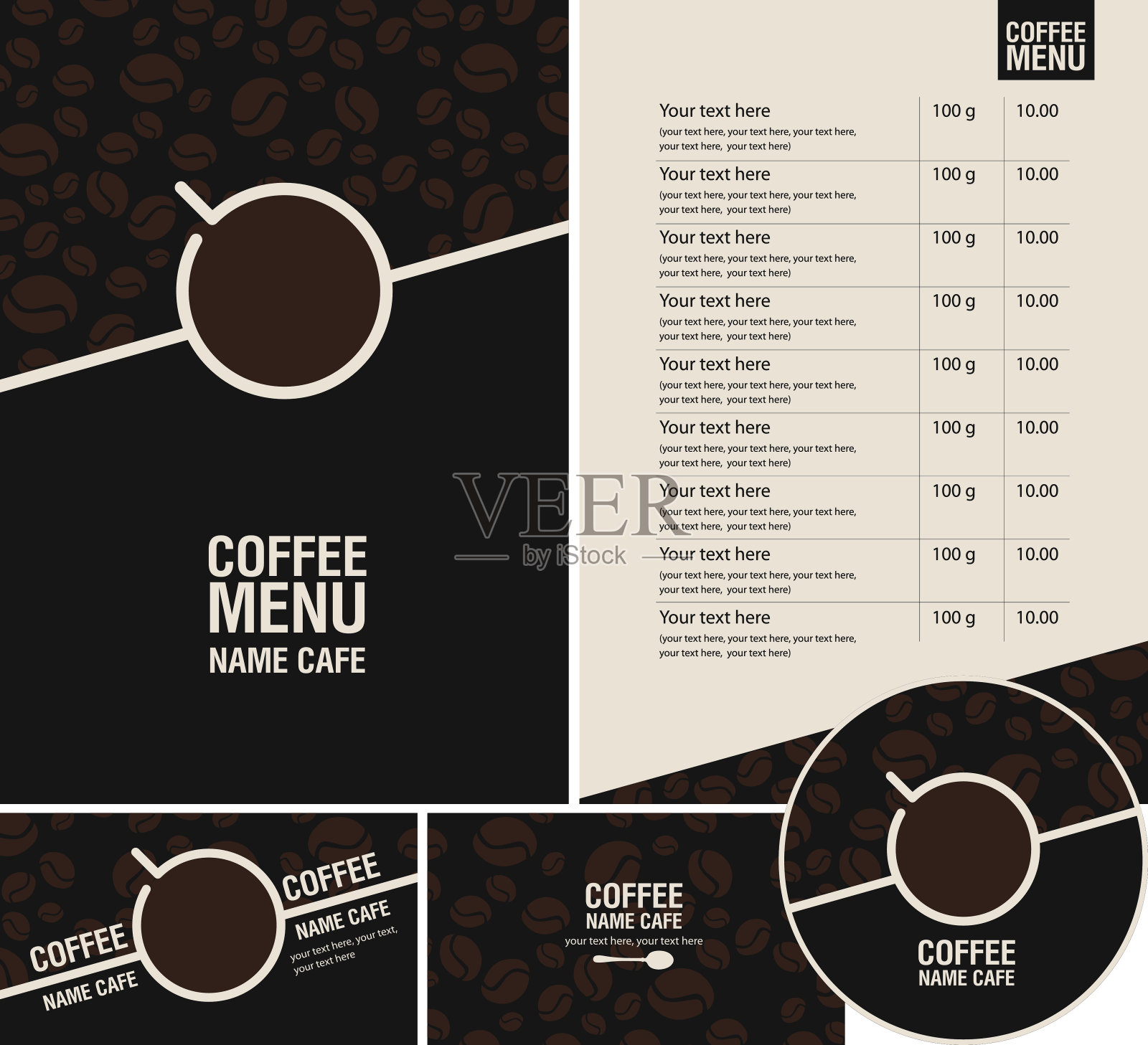 咖啡菜单设计模板素材