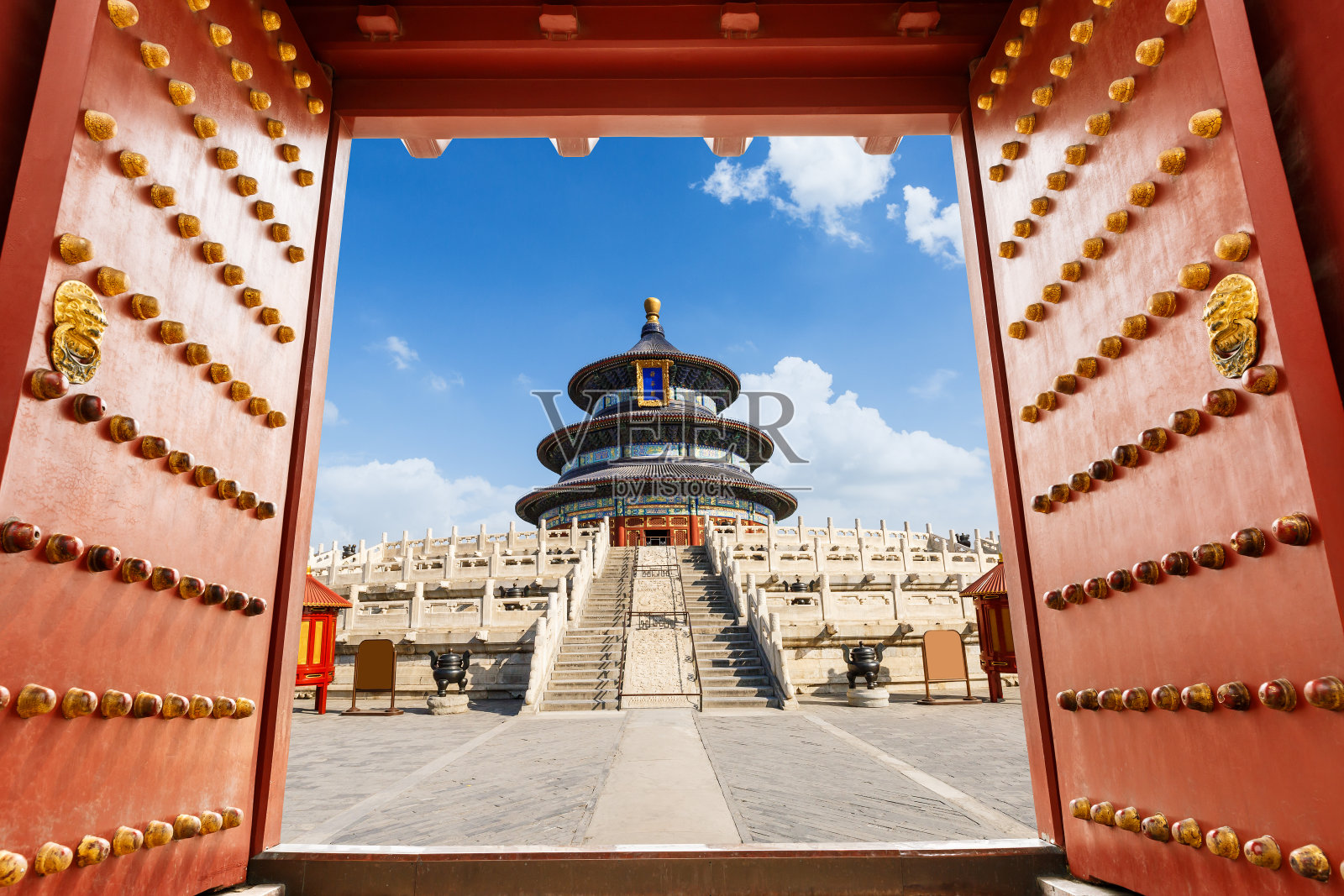 中国北京的天坛，古代祭祀庙景色照片摄影图片