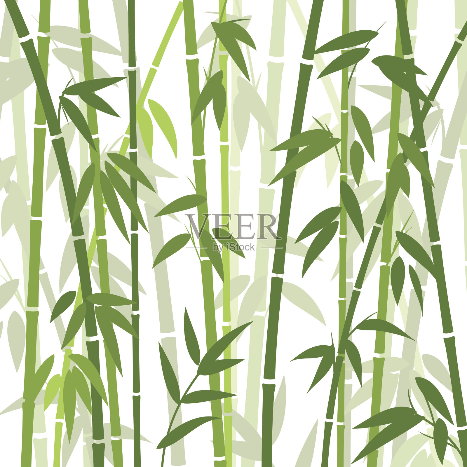 中国或日本竹草东方壁纸矢量插图背景图片素材