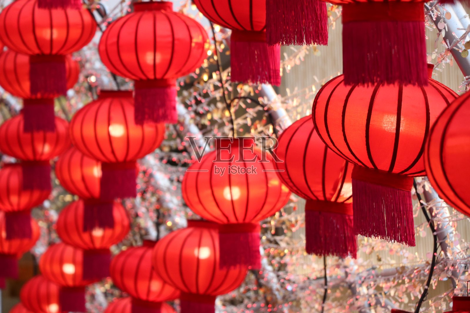 春节的红灯笼，红色的颜色照片摄影图片