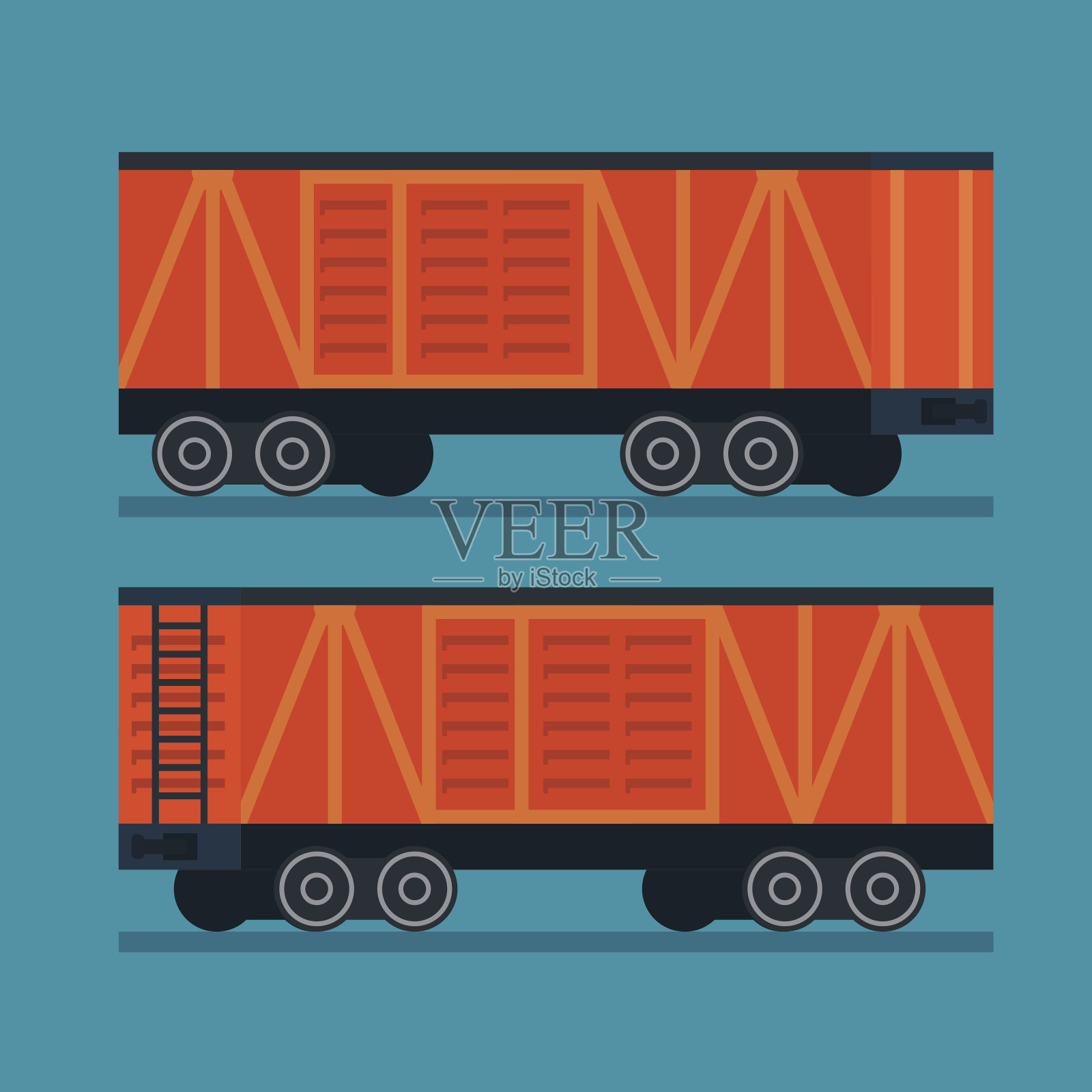 货运列车。货物运输物流设计元素图片