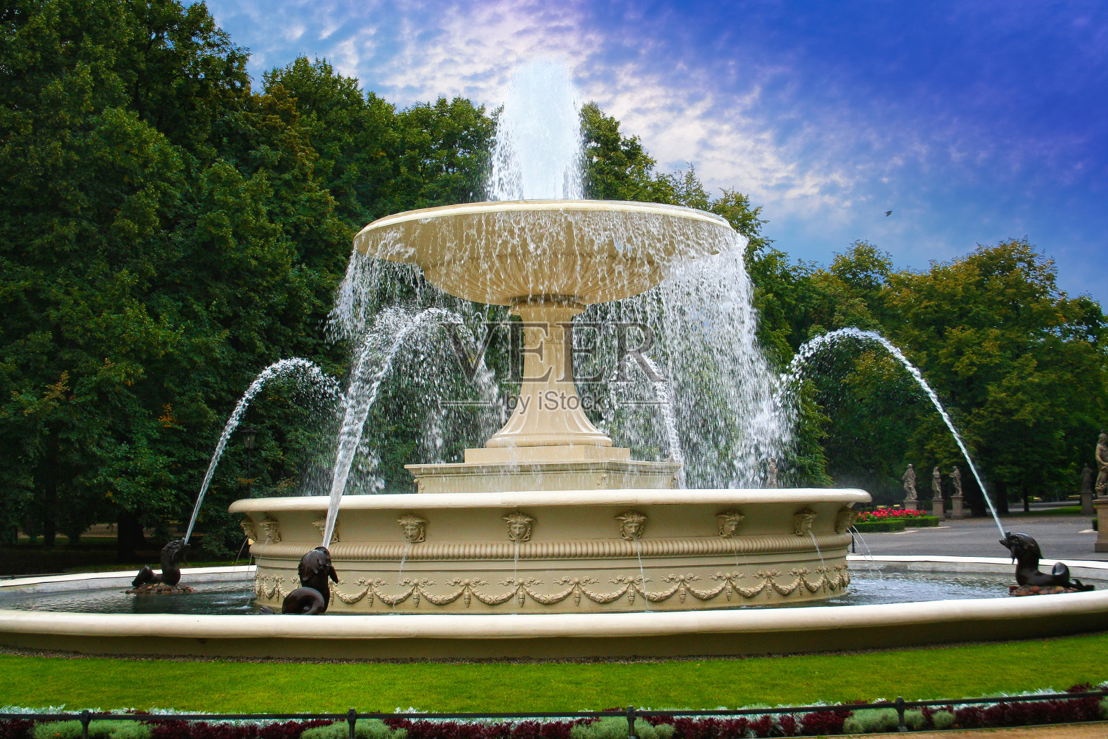 撒克逊花园的喷泉照片摄影图片