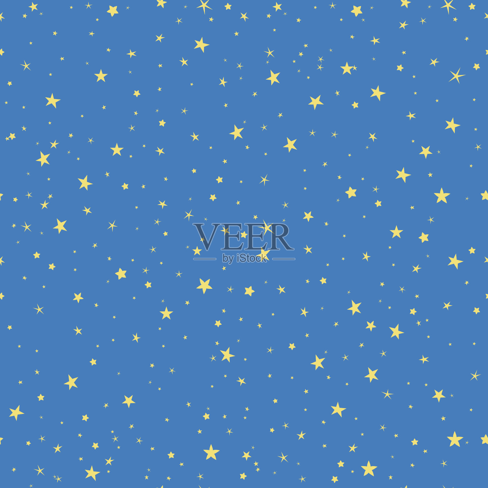 天空中闪烁的星星。神奇的星光的背景。插画图片素材