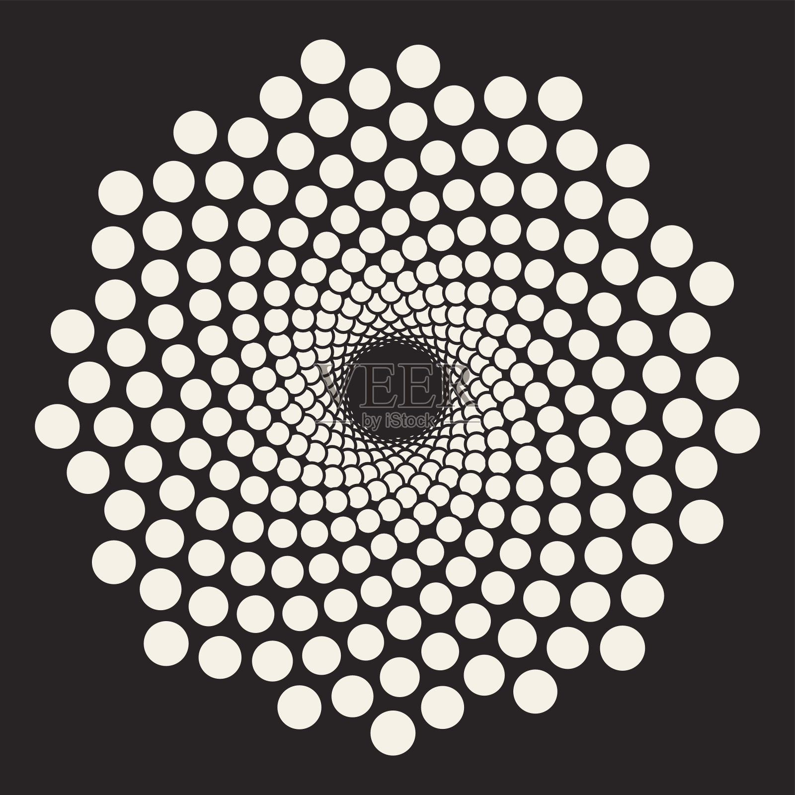 矢量螺旋圆漩涡抽象设计插画图片素材