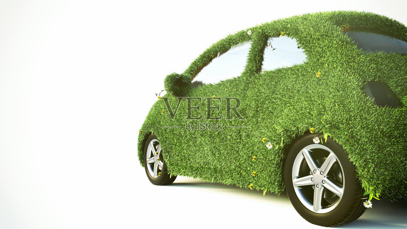 环保汽车的概念- 3d渲染照片摄影图片