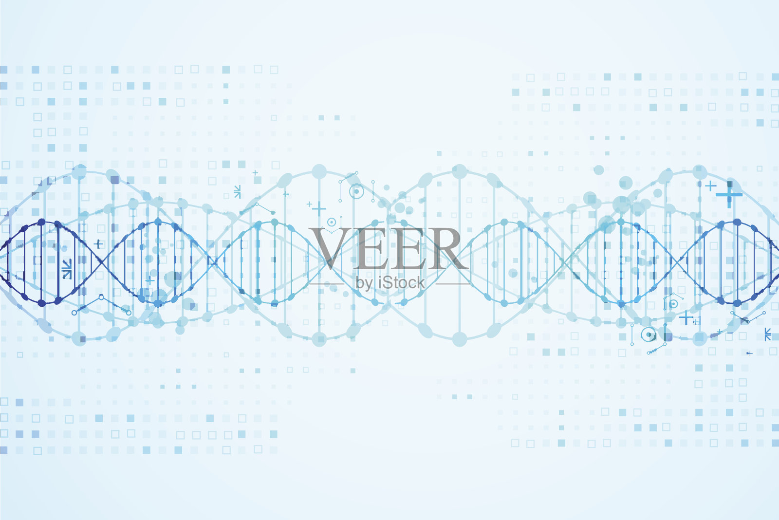 科学模板，DNA背景。插画图片素材