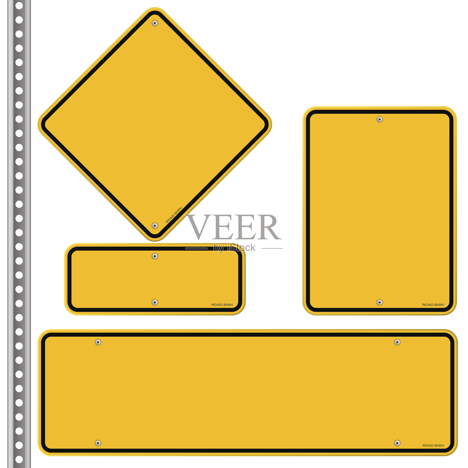 黄色Roadsigns集设计元素图片