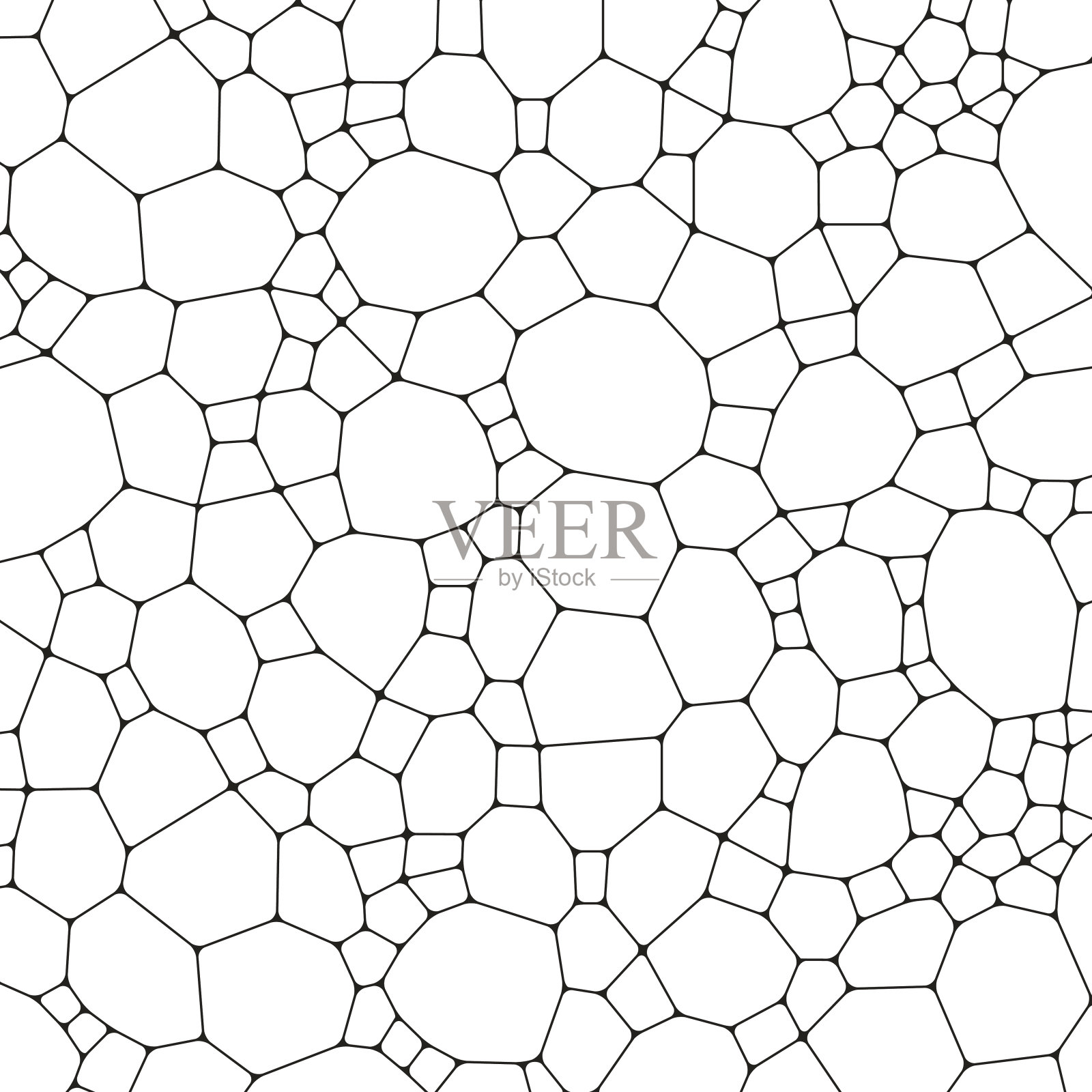 化学图案，白色背景上的多边形分子结构。医学科学插画图片素材