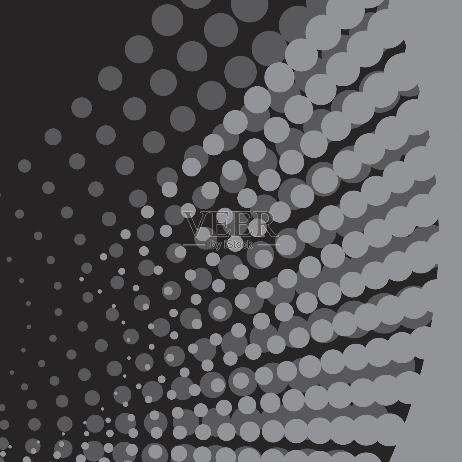 抽象几何黑白平面设计打印半色调图案_40插画图片素材