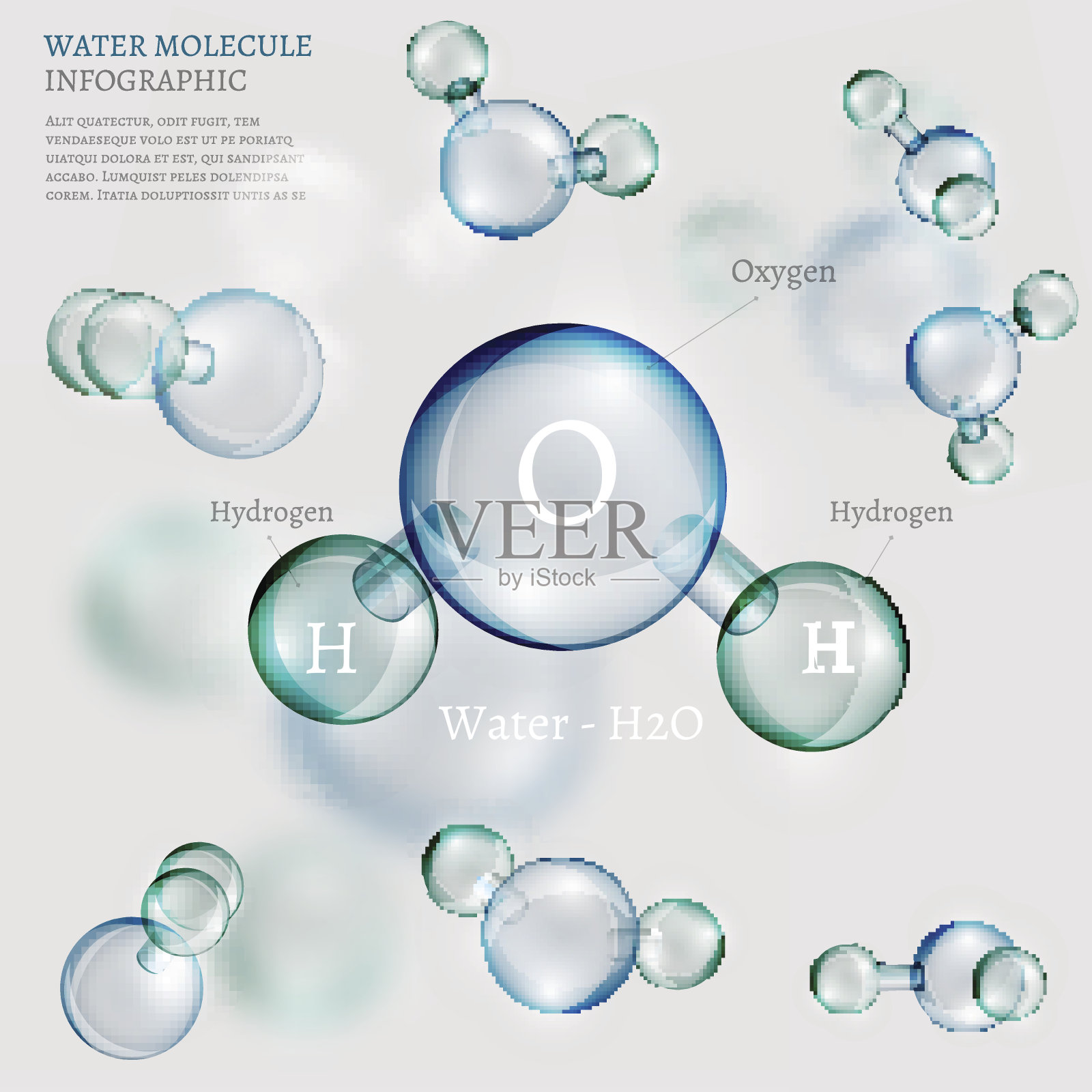 水分子设计元素图片