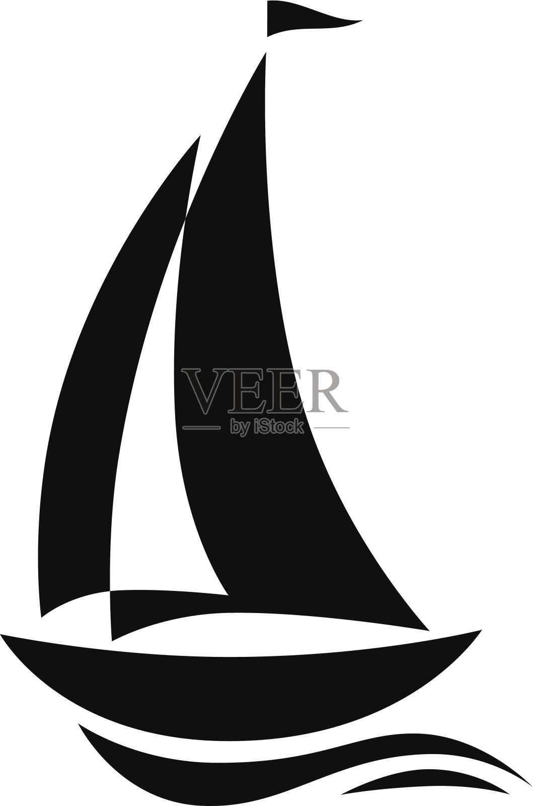 帆船图标设计元素图片
