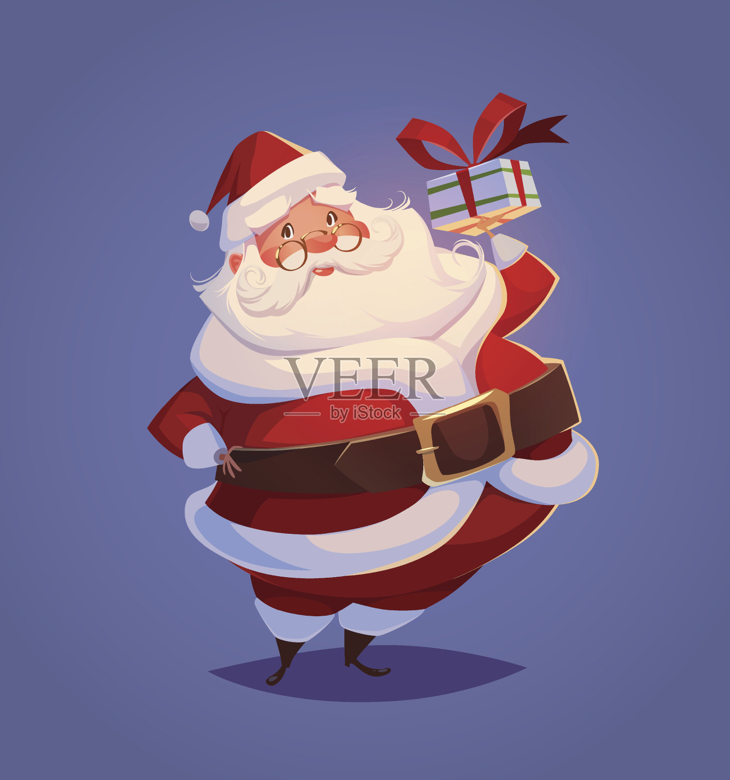 有趣的胖乎乎的圣诞老人爪子。插画图片素材