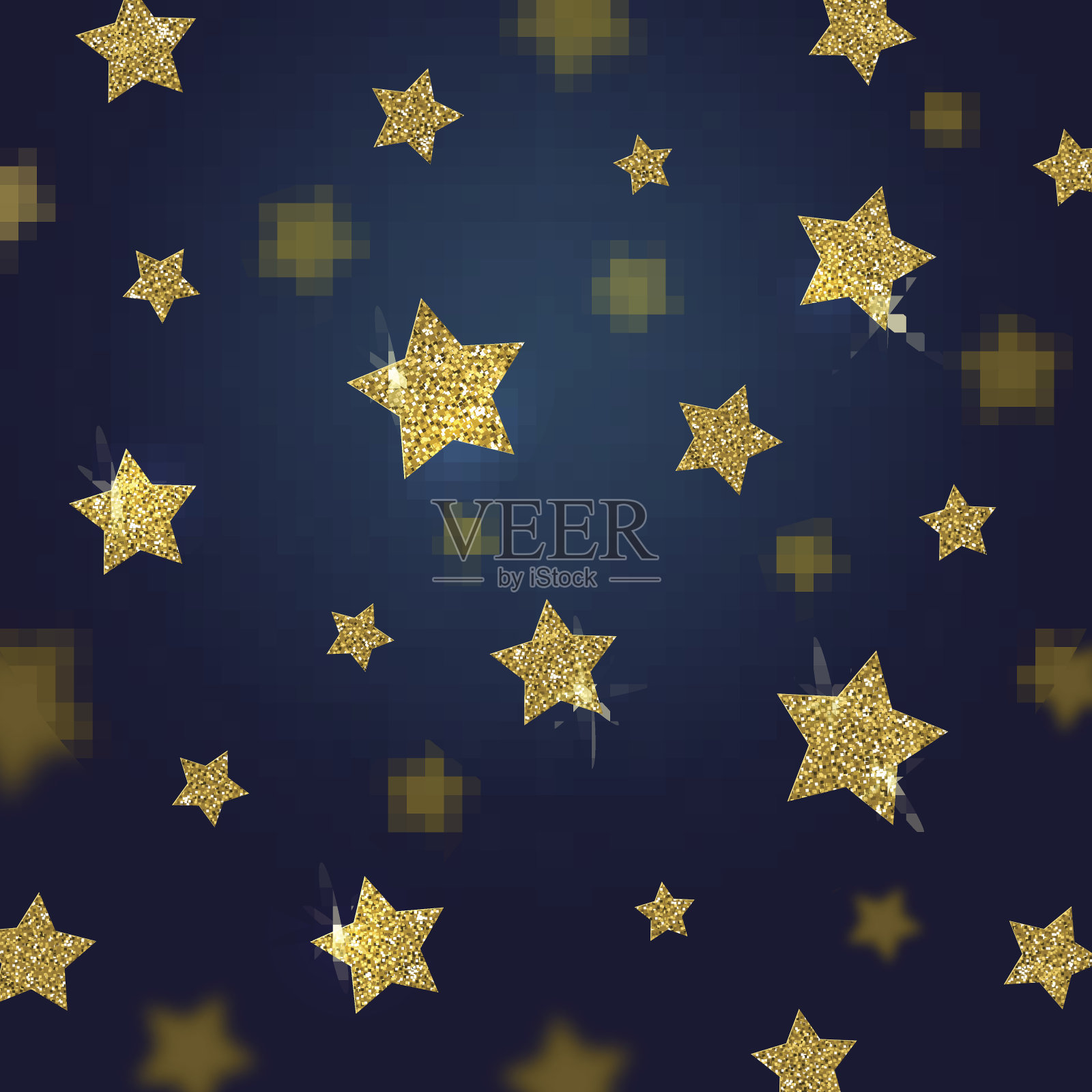 闪光的金色星星矢量背景插画图片素材
