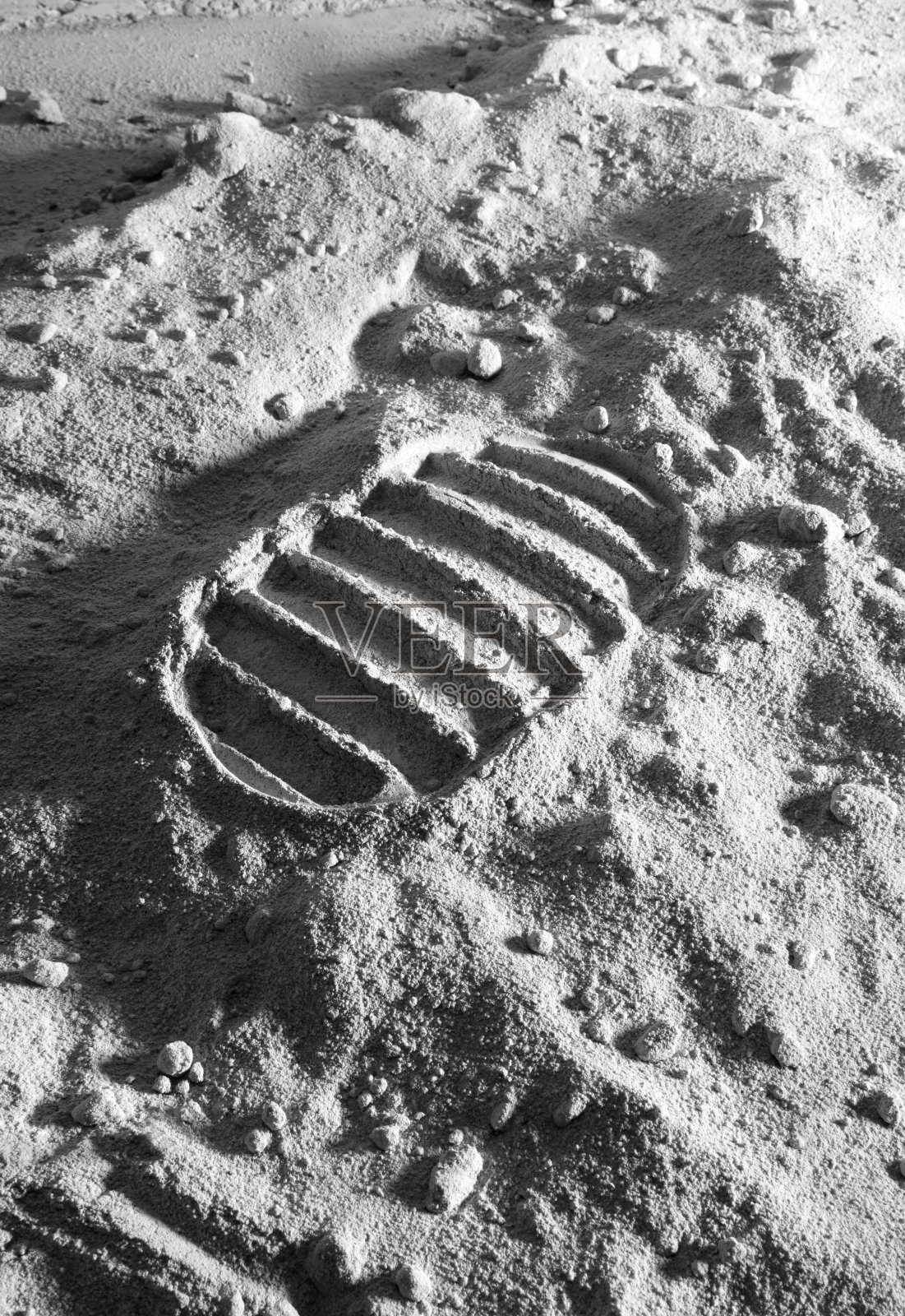 月球上的足迹照片摄影图片