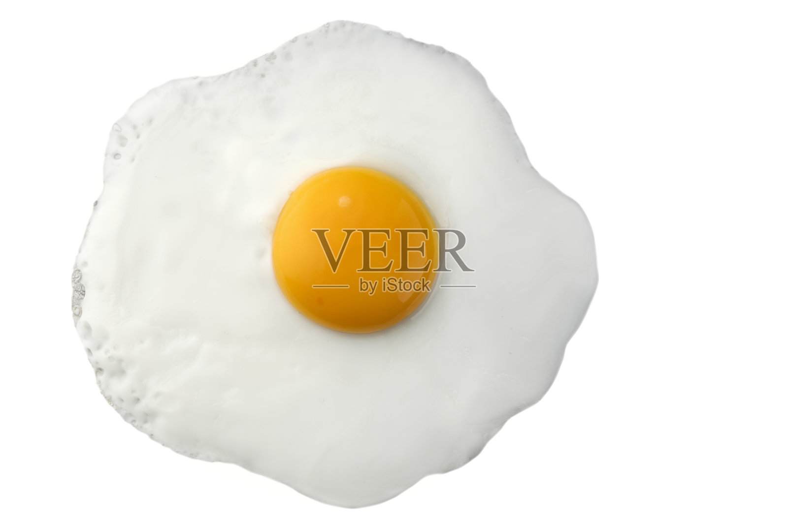 白色背景下的新鲜煎蛋照片摄影图片